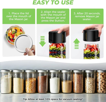 Mason Jar Vacuum Sealer Kit