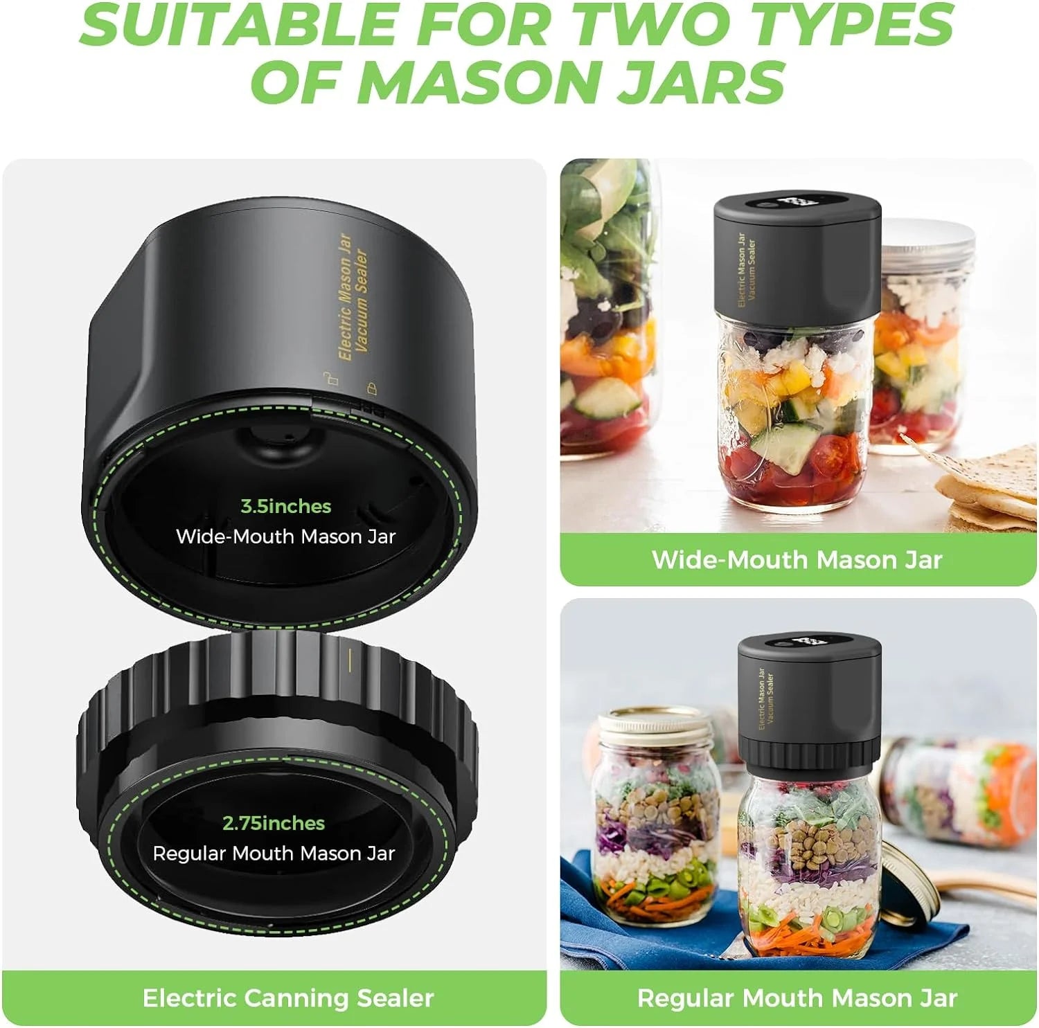 Mason Jar Vacuum Sealer Kit